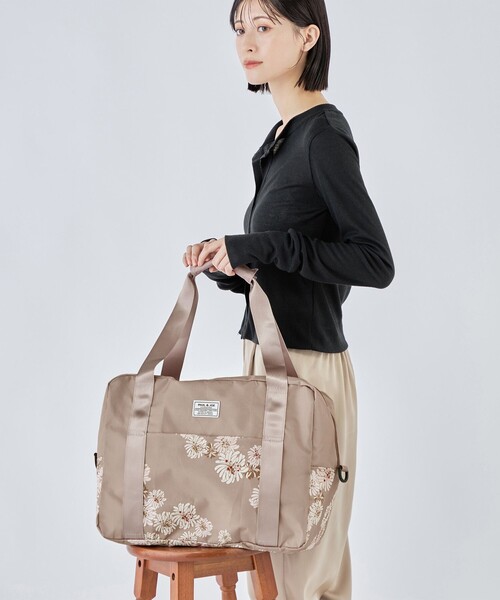 PAUL & JOE ACCESSOIRES (ポール＆ジョーアクセソワ)折りたたみボストンバッグ キャリーオンバッグ 33L PJA-B846 クリザンテーム総柄（ボストンバッグ）｜PAUL & JOE ACCESSOIRES（ポールアンドジョーアクセソワ）