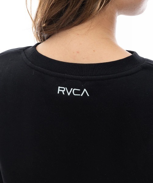 RVCA(ルーカ)の「RVCA レディース TOUGH LUCK CROPPED C トレーナー/ルーカセットアップ対応ショート丈プリントクルーネックトレーナー(スウェット・レディース・ブラック/ラベンダー/アイボリー・MEDIUM/SMALL)」の10枚目の写真
