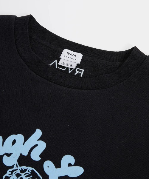 RVCA(ルーカ)の「RVCA レディース TOUGH LUCK CROPPED C トレーナー/ルーカセットアップ対応ショート丈プリントクルーネックトレーナー(スウェット・レディース・ブラック/ラベンダー/アイボリー・MEDIUM/SMALL)」の12枚目の写真