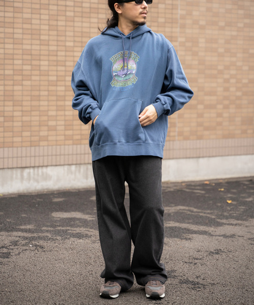 VENCEEXCHANGE（ヴァンスエクスチェンジ）の「BRONZEAGE ブロンズエイジ 製品染めパーカー（パーカー・メンズ・ネイビー/チャコール/グリーン・M/L）」の5枚目の写真