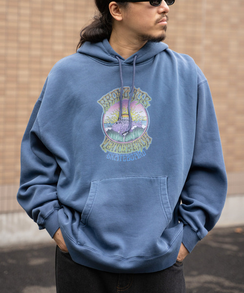 VENCEEXCHANGE（ヴァンスエクスチェンジ）の「BRONZEAGE ブロンズエイジ 製品染めパーカー（パーカー・メンズ・ネイビー/チャコール/グリーン・M/L）」の4枚目の写真