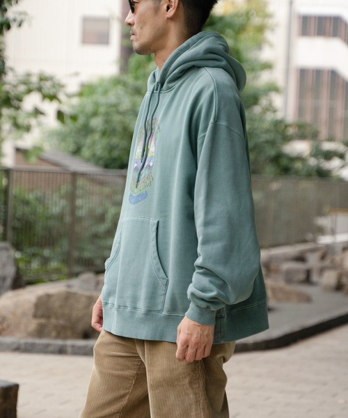 VENCEEXCHANGE（ヴァンスエクスチェンジ）の「BRONZEAGE ブロンズエイジ 製品染めパーカー（パーカー・メンズ・ネイビー/チャコール/グリーン・M/L）」の7枚目の写真