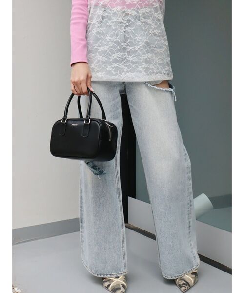 EVRIS（エヴリス）の「ミニボストンBAG（ボストンバッグ・レディース・ブラウン/イエロー/ブラック・FREE）」の16枚目の写真