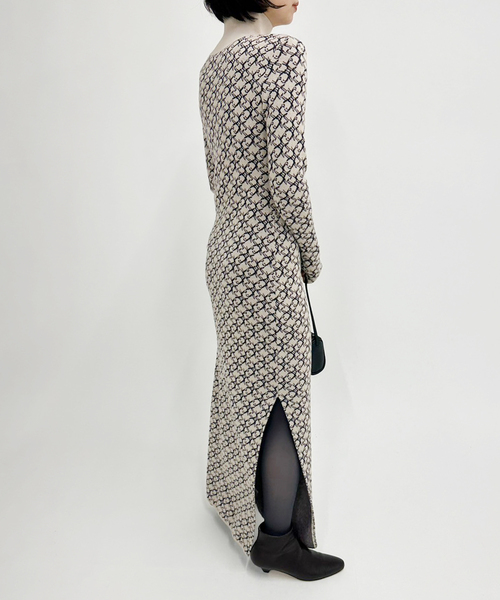 EDIT. FOR LULU(エディットフォールル)の「【Create Clair / クリエイト クレイル】Long slit knit dress(ワンピース・レディース・ベージュ・FREE)」の6枚目の写真