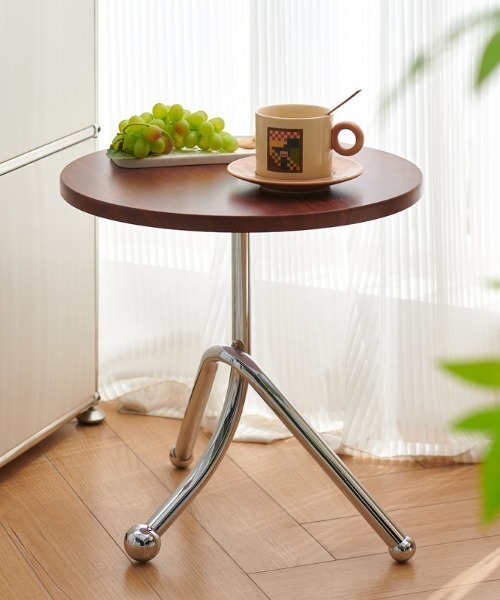 Made in I（メイドインアイ）の「ツイストラウンドサイドテーブル（家具・レディース・ブラック/ホワイト/ブラウン・FREE）」の11枚目の写真