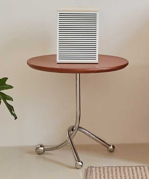 Made in I（メイドインアイ）の「ツイストラウンドサイドテーブル（家具・レディース・ブラック/ホワイト/ブラウン・FREE）」の14枚目の写真