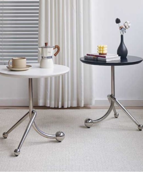 Made in I（メイドインアイ）の「ツイストラウンドサイドテーブル（家具・レディース・ブラック/ホワイト/ブラウン・FREE）」の19枚目の写真