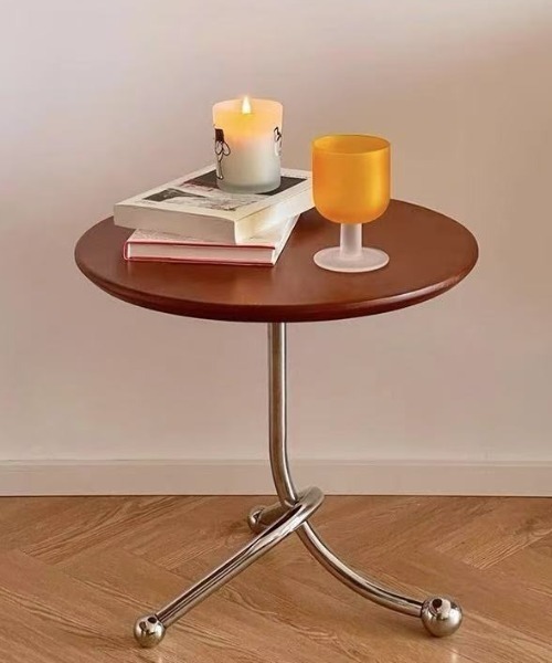 Made in I（メイドインアイ）の「ツイストラウンドサイドテーブル（家具・レディース・ブラック/ホワイト/ブラウン・FREE）」の4枚目の写真