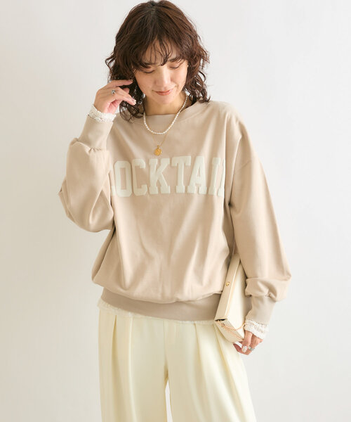 RIVE DROITE(リヴドロワ)の「【ニットのインナーにも】ストレッチフラワーレースカットソー(Tシャツ/カットソー・レディース・ブラック/アイボリー・FREE)」の19枚目の写真