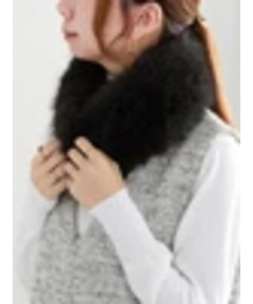 Te chichi（テチチ）の「ファーティペット（ストール/ショール・レディース・ブラウン/モカ/グレー・F）」の4枚目の写真