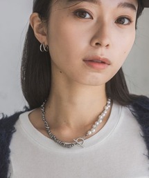 JEANASIS | 【ステンレス】パールMIXチェーンネックレス/253465(ネックレス)