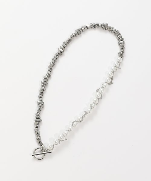 JEANASIS（ジーナシス）の「【ステンレス】パールMIXチェーンネックレス/253465（ネックレス・レディース・シルバー/ゴールド・FREE）」の11枚目の写真