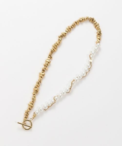 JEANASIS（ジーナシス）の「【ステンレス】パールMIXチェーンネックレス/253465（ネックレス・レディース・シルバー/ゴールド・FREE）」の12枚目の写真