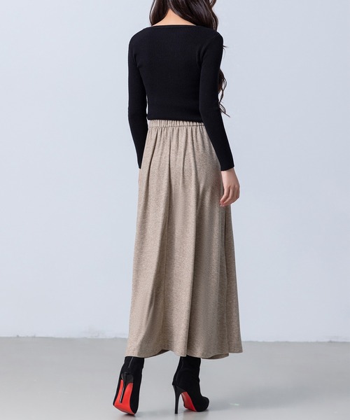 DAY CLOSET（デイ クローゼット）の「【ストラップ風ハートに熱視線】長袖アシンメトリーネックカットアウトリブニットトップス レディース（ニット/セーター・レディース・ブラック/ブラウン/ホワイト/ライトグレー/アイボリー・FREE）」の9枚目の写真