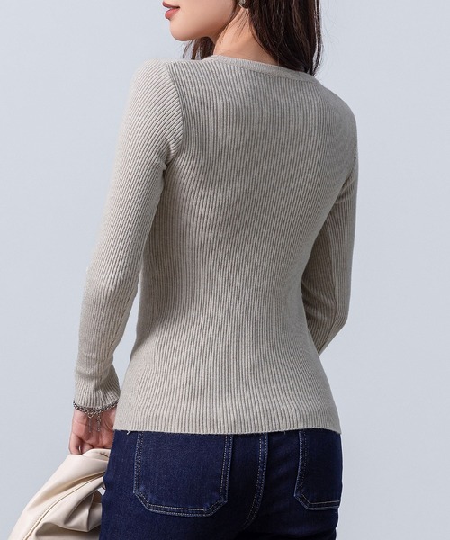 セール】【ストラップ風ハートに熱視線】長袖アシンメトリーネック