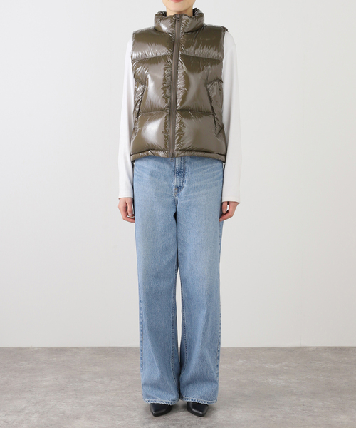 Spick & Span（スピックアンドスパン）の「グロッシーダウンベスト（ダウンベスト・レディース・ベージュ/カーキ・FREE）」の13枚目の写真