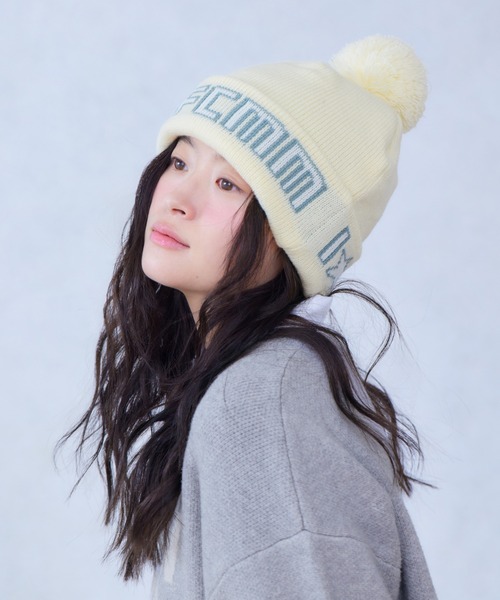 FCMM(エフシーエムエム)の「PONPON BEANIE/ポンポンビーニー(ニットキャップ/ビーニー・レディース・ネイビー/ライトブルー/アイボリー・FREE)」の12枚目の写真