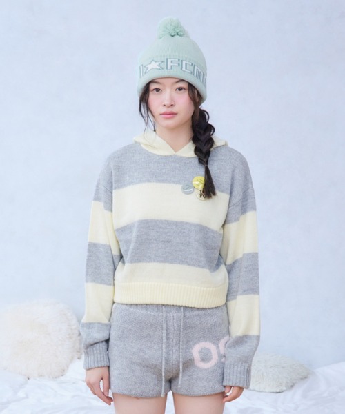 FCMM(エフシーエムエム)の「PONPON BEANIE/ポンポンビーニー(ニットキャップ/ビーニー・レディース・ネイビー/ライトブルー/アイボリー・FREE)」の4枚目の写真