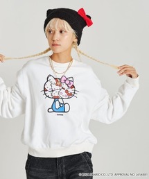 HELLO KITTY x atmos pink Big Print Sweatshirt / ハローキティ × アトモス ピンク ビッグ プリント スウエットシャツ 【SP】