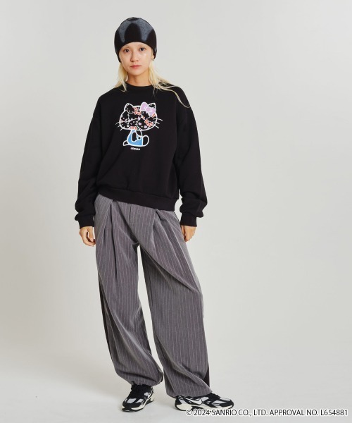 トレーナー スウェット HELLO KITTY x atmos pink Big Print Sweatshirt / ハローキティ × アトモス ピ セール】HELLO KITTY x atmos pink Big Print Sweatshirt