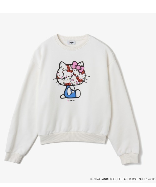 トレーナー スウェット HELLO KITTY x atmos pink Big Print Sweatshirt / ハローキティ × アトモス ピ セール】HELLO KITTY x atmos pink Big Print Sweatshirt