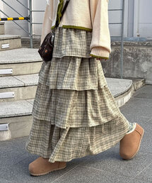 CIAOPANIC | チェック柄ボリュームティアードスカート(スカート)