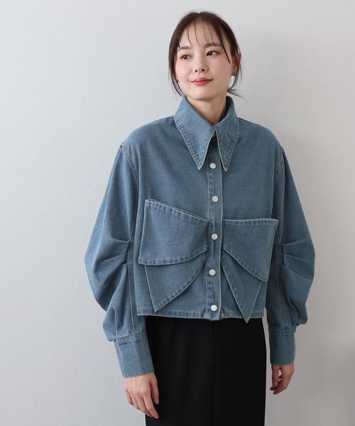 リボンモチーフデニムジャケット（デニムジャケット）｜BLUEEAST（ブルーイースト）