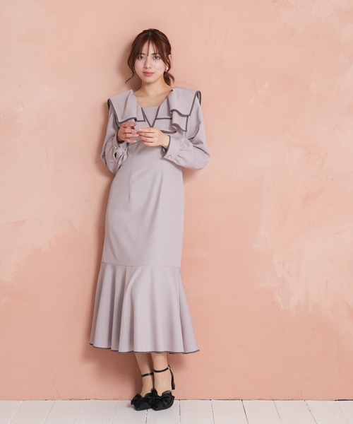 ビックカラー配色ワンピース（ワンピース）｜ASTORIA ODIER（アストリアオディール）