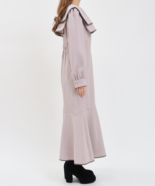 ASTORIA ODIER（アストリアオディール）の「ビックカラー配色ワンピース（ワンピース・レディース・ラベンダー・MEDIUM/LARGE）」の3枚目の写真