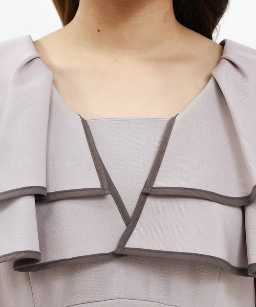 ASTORIA ODIER（アストリアオディール）の「ビックカラー配色ワンピース（ワンピース・レディース・ラベンダー・MEDIUM/LARGE）」の5枚目の写真