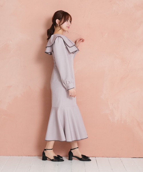ASTORIA ODIER（アストリアオディール）の「ビックカラー配色ワンピース（ワンピース・レディース・ラベンダー・MEDIUM/LARGE）」の12枚目の写真