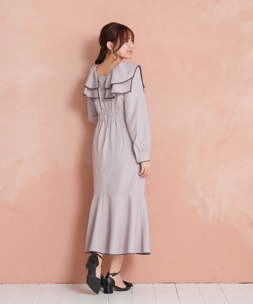 ASTORIA ODIER（アストリアオディール）の「ビックカラー配色ワンピース（ワンピース・レディース・ラベンダー・MEDIUM/LARGE）」の14枚目の写真