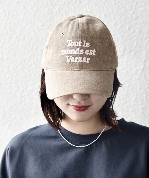 VARZAR: レタリング 刺繍 ボール キャップ（キャップ）｜VARZAR