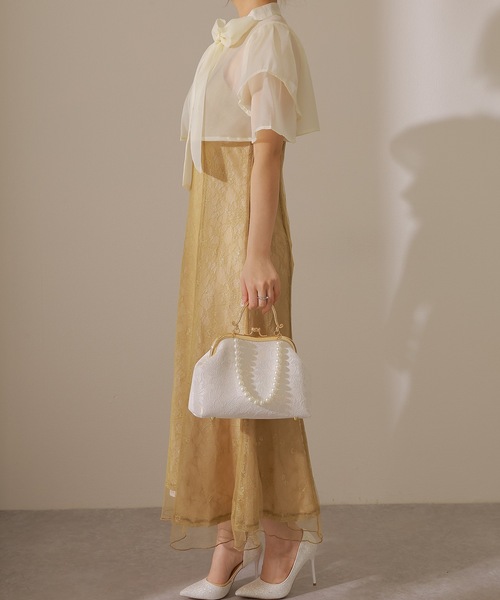 Lace Ladies(レースレディース)の「3WAYレース がま口 パーティー ハンドバッグ(クラッチバッグ・レディース・シルバー/ピンク/アイボリー・FREE)」の19枚目の写真