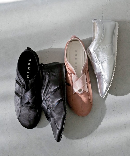 menue(メヌエ)の「クロスベルト バレエ スニーカー(スニーカー・レディース・ピンク/シルバー/ブラック・3L/LL/L/M/S/SS)」の18枚目の写真