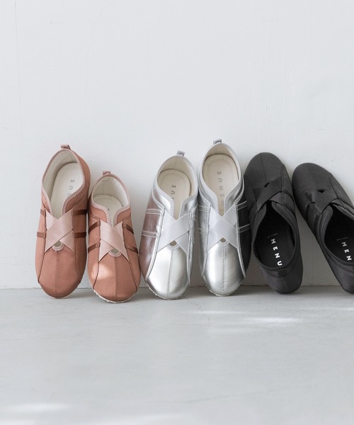 menue(メヌエ)の「クロスベルト バレエ スニーカー(スニーカー・レディース・ピンク/シルバー/ブラック・3L/LL/L/M/S/SS)」の16枚目の写真