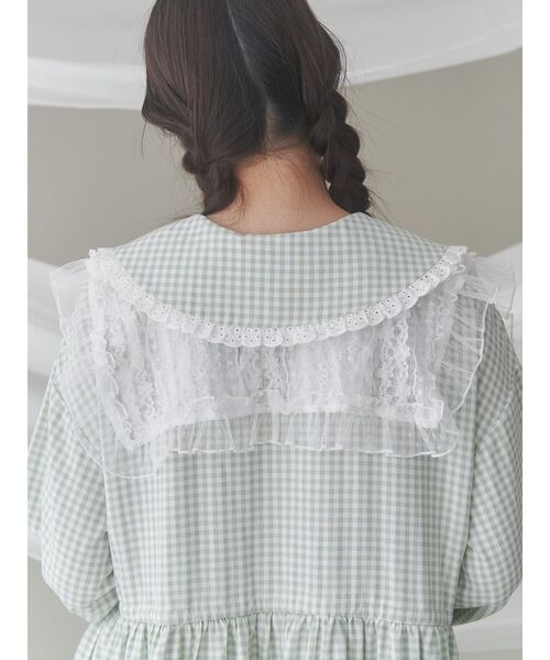 merry jenny（メリージェニー）の「チュールシアーフリルカラー（付け襟・レディース・オフホワイト/ブラック/アイボリー・FREE）」の7枚目の写真