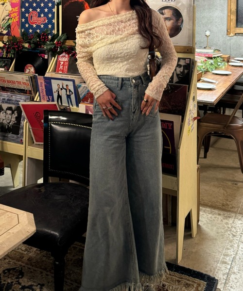 efill(エフィル)の「オフショル レース ブラウス / カットソー 【大人気商品で再販決定♪】(Tシャツ/カットソー・レディース・アイボリー・FREE)」の22枚目の写真