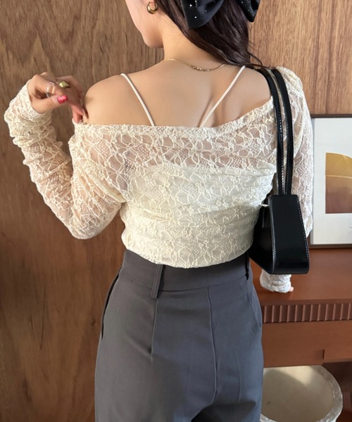 efill(エフィル)の「オフショル レース ブラウス / カットソー 【大人気商品で再販決定♪】(Tシャツ/カットソー・レディース・アイボリー・FREE)」の11枚目の写真