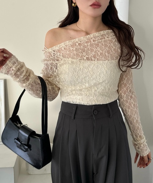 efill(エフィル)の「オフショル レース ブラウス / カットソー 【大人気商品で再販決定♪】(Tシャツ/カットソー・レディース・アイボリー・FREE)」の19枚目の写真