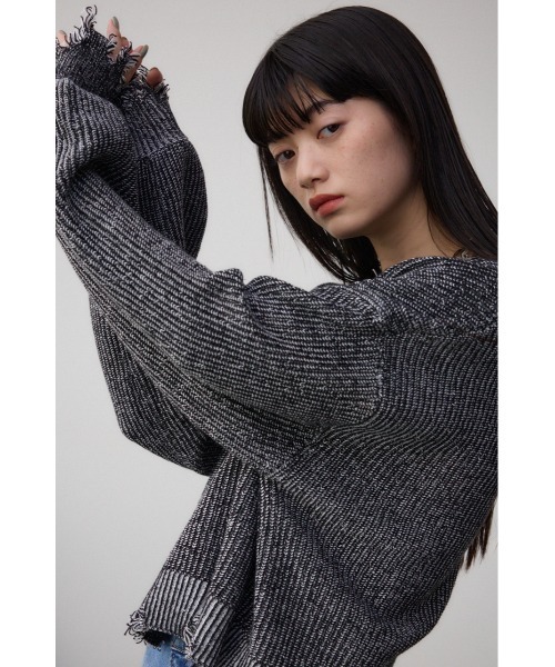 セール】ダメージニットトップス（ニット/セーター）｜AZUL BY MOUSSY