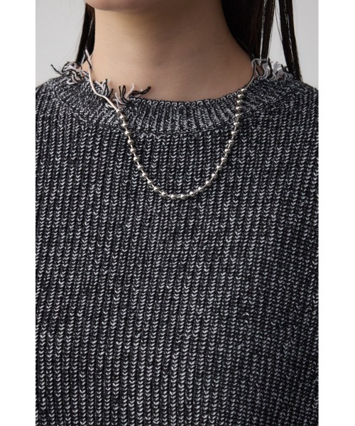 AZUL by moussy(アズールバイマウジー)の「ダメージニットトップス(ニット/セーター・レディース・ブルー系その他/ブラック系その他/ピンク系その他・FREE)」の10枚目の写真