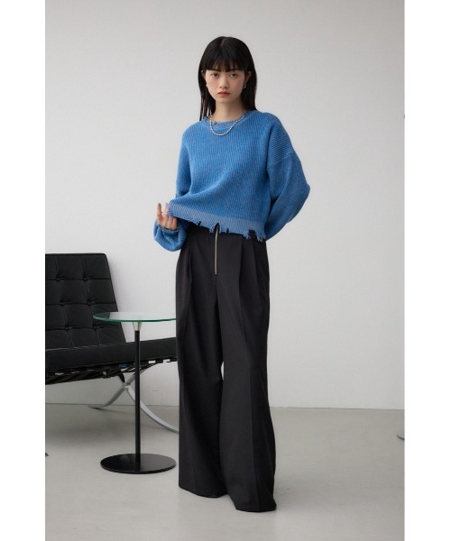 AZUL by moussy(アズールバイマウジー)の「ダメージニットトップス(ニット/セーター・レディース・ブルー系その他/ブラック系その他/ピンク系その他・FREE)」の17枚目の写真