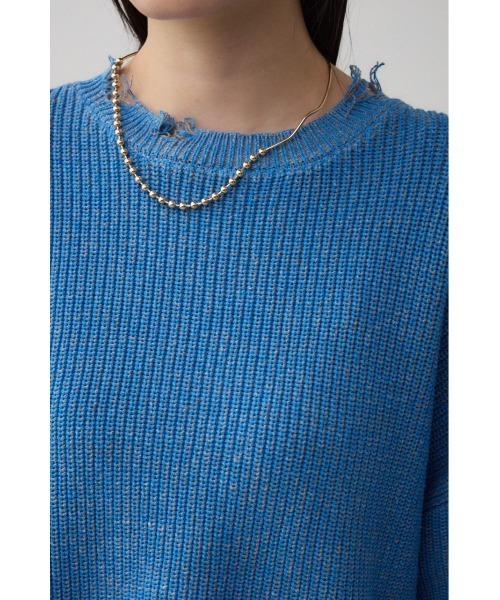 セール】ダメージニットトップス（ニット/セーター）｜AZUL BY MOUSSY