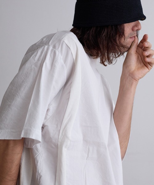 EGO TRIPPING(エゴトリッピング)の「mt9497- TURV ストレッチTシャツ(Tシャツ/カットソー・メンズ・ホワイト/ブラック/チャコール・46/48)」の5枚目の写真