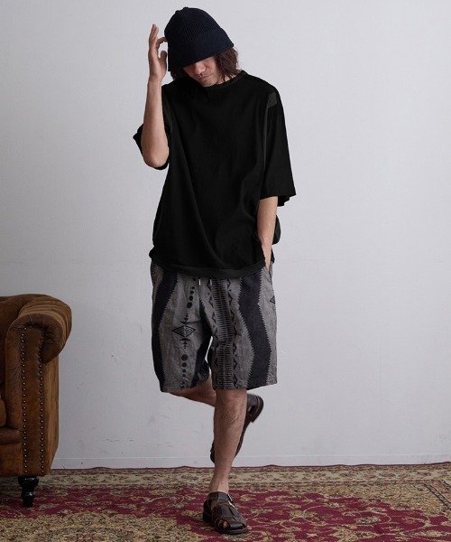 EGO TRIPPING(エゴトリッピング)の「mt9497- TURV ストレッチTシャツ(Tシャツ/カットソー・メンズ・ホワイト/ブラック/チャコール・46/48)」の12枚目の写真