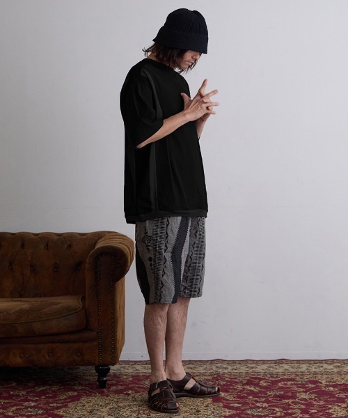 EGO TRIPPING(エゴトリッピング)の「mt9497- TURV ストレッチTシャツ(Tシャツ/カットソー・メンズ・ホワイト/ブラック/チャコール・46/48)」の13枚目の写真