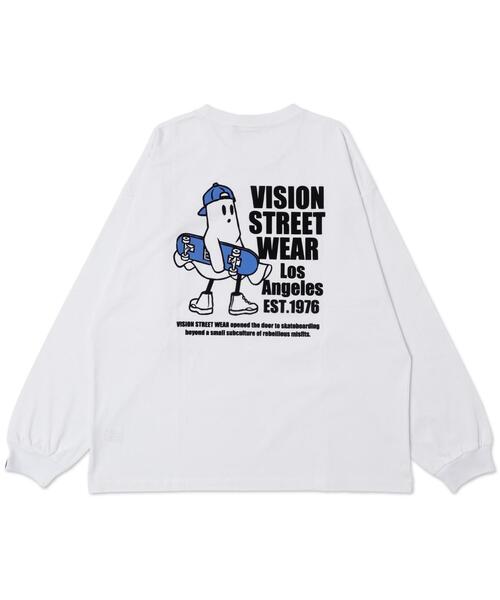 VISION STREET WEAR(ヴィジョンストリートウェア)の「∴WEGO/別注VISIONゴーストスケータープリントロンT(Tシャツ/カットソー・メンズ・アッシュグレー/ホワイト/ブラック・LARGE/MEDIUM)」の7枚目の写真