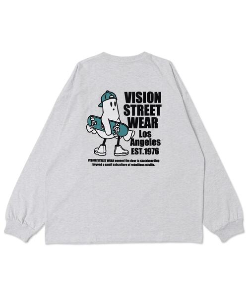 VISION STREET WEAR(ヴィジョンストリートウェア)の「∴WEGO/別注VISIONゴーストスケータープリントロンT(Tシャツ/カットソー・メンズ・アッシュグレー/ホワイト/ブラック・LARGE/MEDIUM)」の9枚目の写真