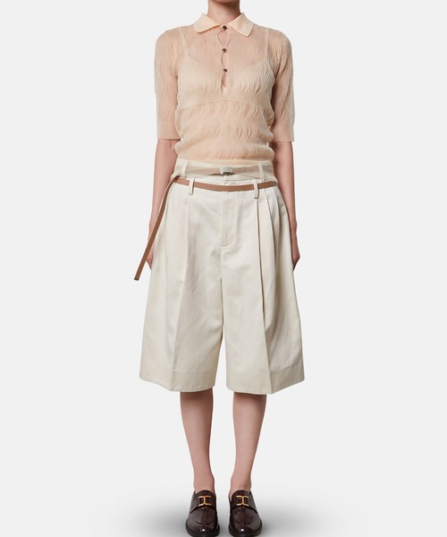 iRENE（アイレネ）の「ウェーブパターンニットポロ / Wave Pattern Knit Polo（ニット/セーター・レディース・ブラウン/グレー/アイボリー・36）」の7枚目の写真